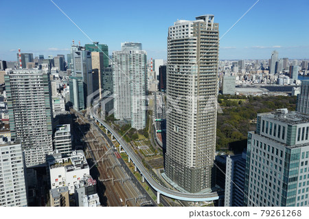 Tokyo 2020 scenery, observatory, bird's-eye view, distant view, daytime, clear blue sky Tokyo 2020 scenery, observatory, bird's-eye view, distant view, daytime, clear blue sky 79261268