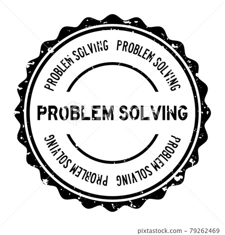 Grunge black problem solving word round rubber seal stamp on white background Grunge black problem solving word round rubber seal stamp on white background 79262469