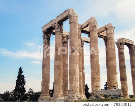 宙斯希臘神廟在雅典 79263012