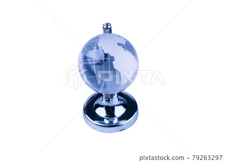 Globe is made of glass isolated on a white background Globe is made of glass isolated on a white background 79263297