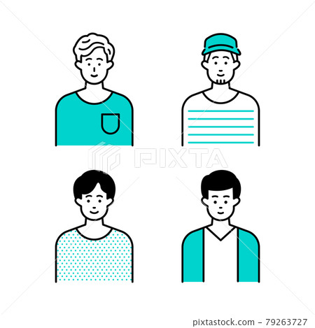 Male icon set - Stock Illustration [79263727] - PIXTA