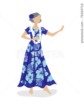 Senior women doing hula dance 79264728