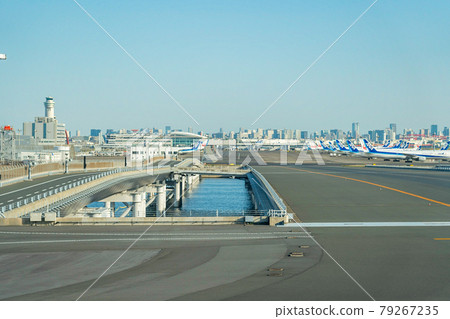 Airport Airplane Haneda Airport Takeoff Afternoon Dusk Airline Engine Brake Terminal 79267235
