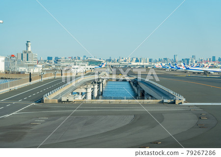 Airport Airplane Haneda Airport Takeoff 下午 Dusk Airline Engine Brake Terminal 79267286