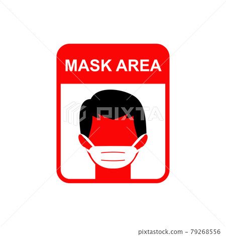 Face Mask area label logo design template 79268556