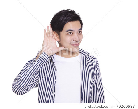 young handsome man  smiling Isolated  background. 79269688