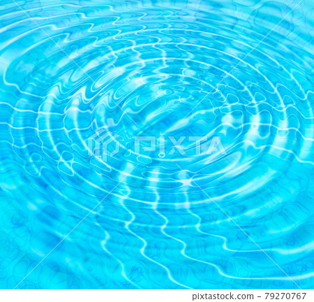 Blue abstract background with water ripples and bubbles 79270767