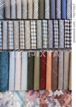 Colorful upholstery samples in the shop Colorful upholstery samples in the shop 79271027