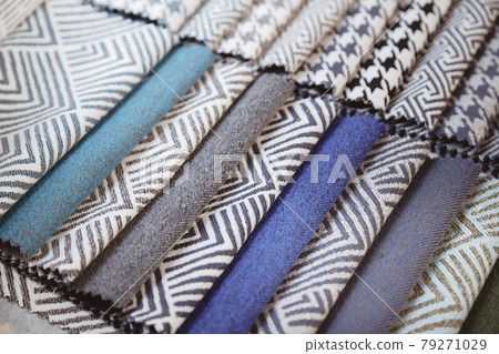 Colorful upholstery samples in the shop Colorful upholstery samples in the shop 79271029