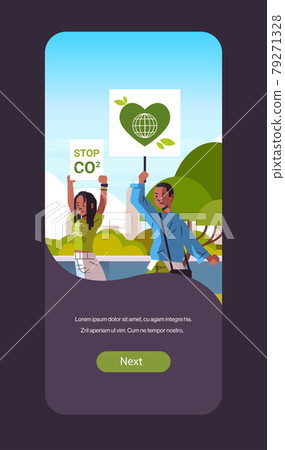 environmental activists holding poster go green save planet strike concept protesters campaigning to protect earth demonstrating against global warming portrait mobile app vertical copy space environmental activists holding poster go green save planet strike concept protesters campaigning to protect earth demonstrating against global warming portrait mobile app vertical copy space 79271328