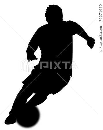 Soccer shadow dribble left - Stock Illustration [79271630] - PIXTA