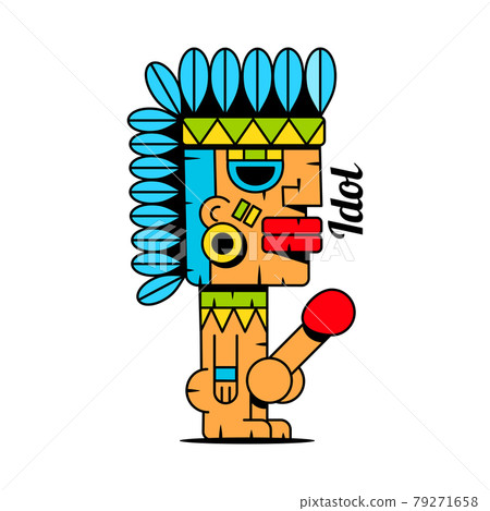 Happy wood idol icon. Cartoon of happy wood idol vector icon for web design isolated 79271658