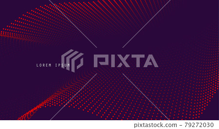 Vector background with color abstract wave dots 79272030