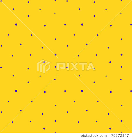 Vector illustration of seamless pattern with small blue dots covering bright yellow background Vector illustration of seamless pattern with small blue dots covering bright yellow background 79272347