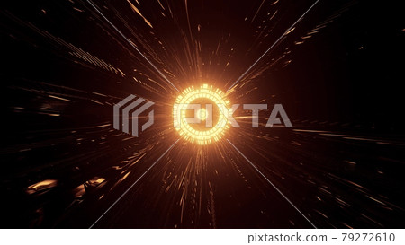 Round lamp with golden rays 4K UHD 3D illustration Round lamp with golden rays 4K UHD 3D illustration 79272610