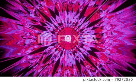 4K UHD 3D illustration of kaleidoscopic pink ornament 79272880
