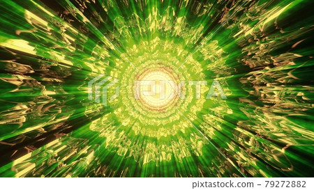 Psychedelic distorted tunnel 4K UHD 3D illustration 79272882