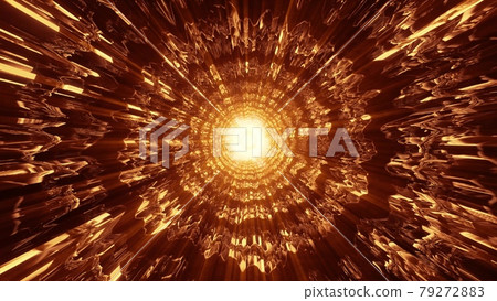 Distorted orange tunnel 4K UHD 3D illustration Distorted orange tunnel 4K UHD 3D illustration 79272883