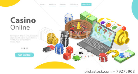 3D Isometric Flat Vector Conceptual Illustration of Online Gambling Platform. 3D Isometric Flat Vector Conceptual Illustration of Online Gambling Platform. 79273908