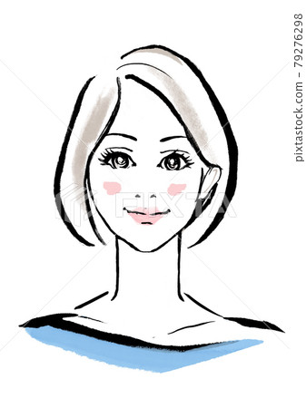 一頭鮑勃頭髮的女人 79276298