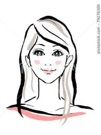 留著長劉海和長頭髮的女人 79276300