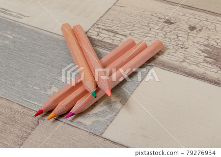 Stationery, stationery, colored pencils, education, school, colorful, wooden, color, color, wood, pencils, pencils, miscellaneous goods 79276934