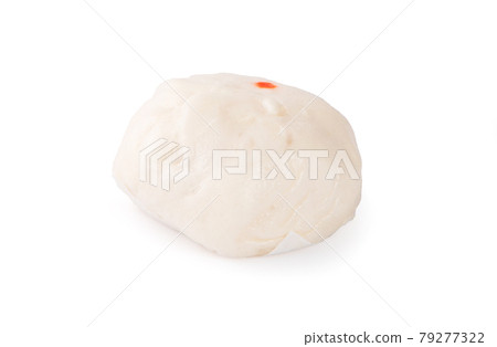 Chinese steamed roll. Close up on white background Chinese steamed roll. Close up on white background 79277322