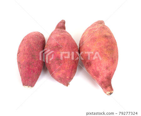 sweet potatoes on the white background sweet potatoes on the white background 79277324