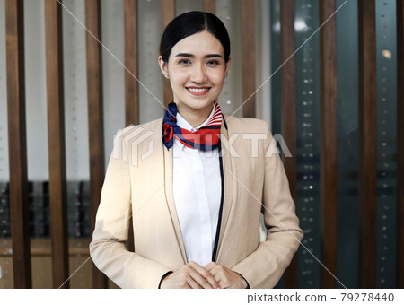 Asia reception woman smile portrait in reception area at hotel. 79278440