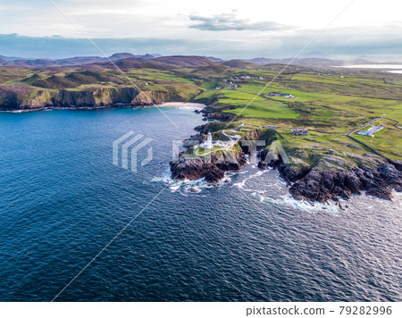 Aerial View of Fanad Head Lighthouse County Donegal Lough Swilly and Mulroy Bay 79282996