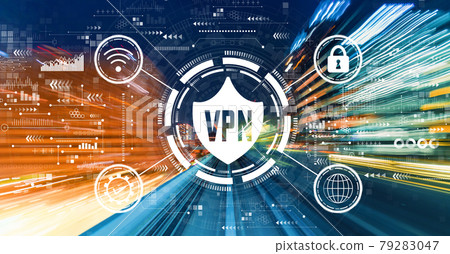 VPN concept with high speed motion blur VPN concept with high speed motion blur 79283047