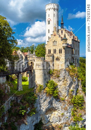 Lichtenstein Castle on mountain top, Germany Lichtenstein Castle on mountain top, Germany 79283148