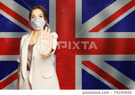 Prevention of coronavirus COVID-19 and SARS cov 2 and Coronavirus disease in UK concept. 79283688