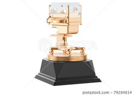 Infant incubator golden award concept. 3D rendering Infant incubator golden award concept. 3D rendering 79284814