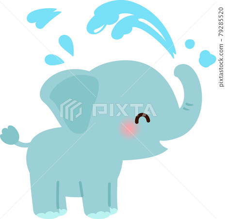 一頭小像用鼻子洗澡 一頭小像用鼻子洗澡 79285520