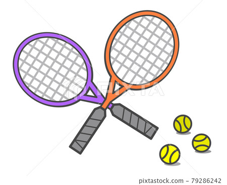 Illustration of tennis racket and ball for sports in club activities 79286242