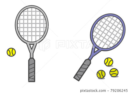 Illustration of tennis racket and ball for sports in club activities 79286245