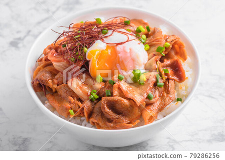 Pork kimchi bowl Pork kimchi bowl 79286256