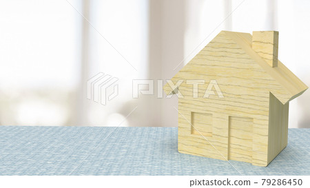 home wood on table for property or real estate concept 3d rendering . home wood on table for property or real estate concept 3d rendering . 79286450