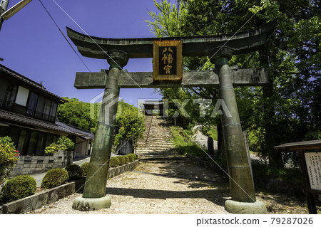 新見船川八幡宮青銅鳥居岡山縣新見市 新見船川八幡宮青銅鳥居岡山縣新見市 79287026