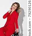 Young sexy curly woman, manager, professional in 79290126