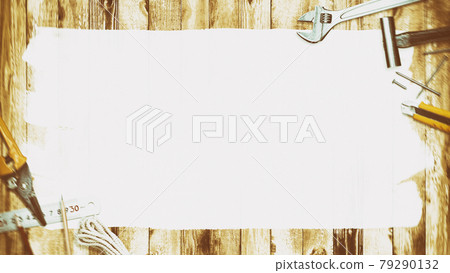 工具和木紋背景材料的模擬色調 79290132