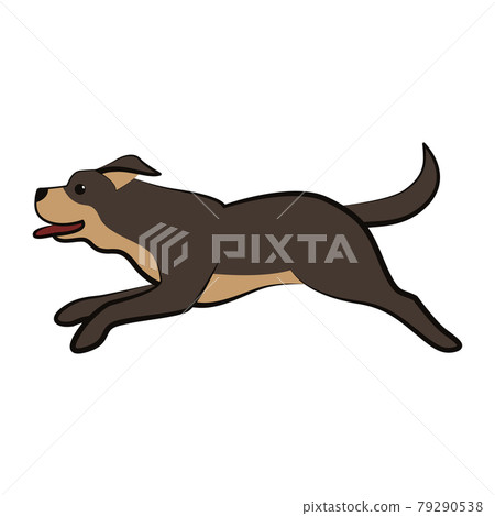 Cute Cartoon Vector Illustration icon of a big dog. It is flat style. Cute Cartoon Vector Illustration icon of a big dog. It is flat style. 79290538