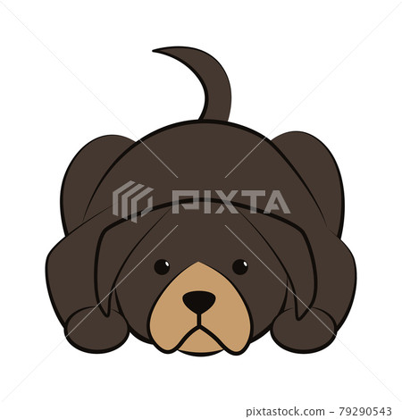Cute Cartoon Vector Illustration icon of a big dog. It is flat style. Cute Cartoon Vector Illustration icon of a big dog. It is flat style. 79290543