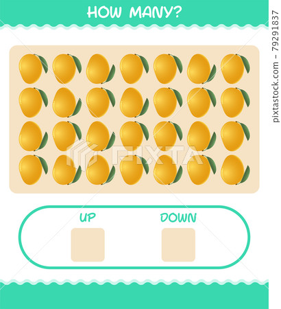 How many cartoon mango. Counting game. Educational game for pre shool years kids and toddlers 79291837