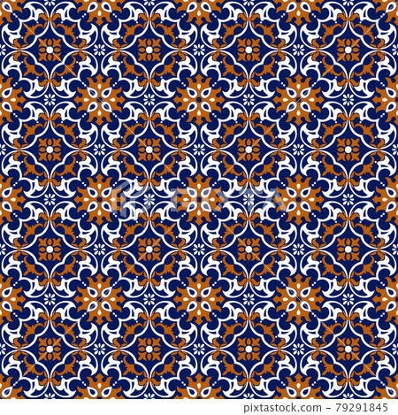 Talavera pattern. Moroccan tile mosaic. Talavera pattern. Moroccan tile mosaic. 79291845