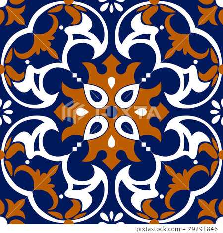 Talavera pattern. Moroccan tile mosaic. Talavera pattern. Moroccan tile mosaic. 79291846