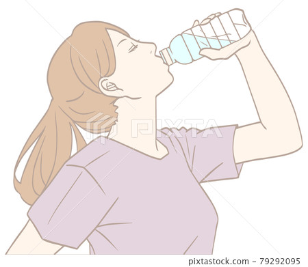 Woman to hydrate (pastel) 79292095