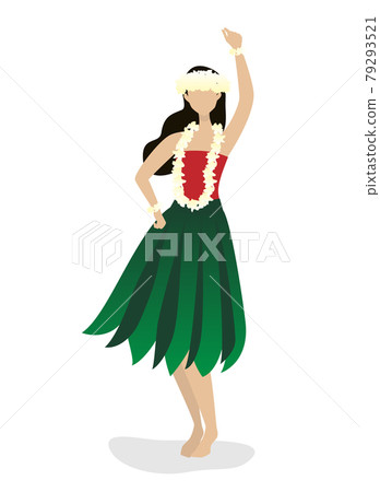 A woman making a hula dance 79293521