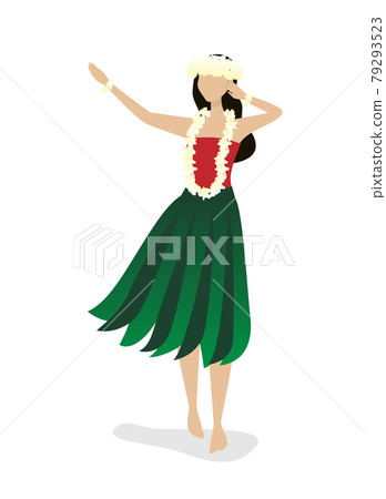 A woman making a hula dance A woman making a hula dance 79293523